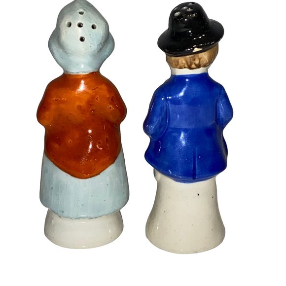Vintage Occupied Japan Old Couple Salt and Pepper Shakers Cork Stopper *read* - Picture 5 of 7